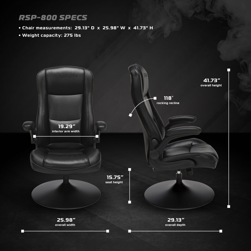 Respawn RESPAWN 800 Racing Style Gaming Rocker Chair Rocking Gaming Chair Wayfair